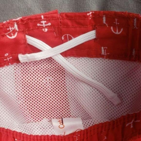 Cat and Jack Red Anchor 3-6 Months Swim Trunks - Picture 6 of 7